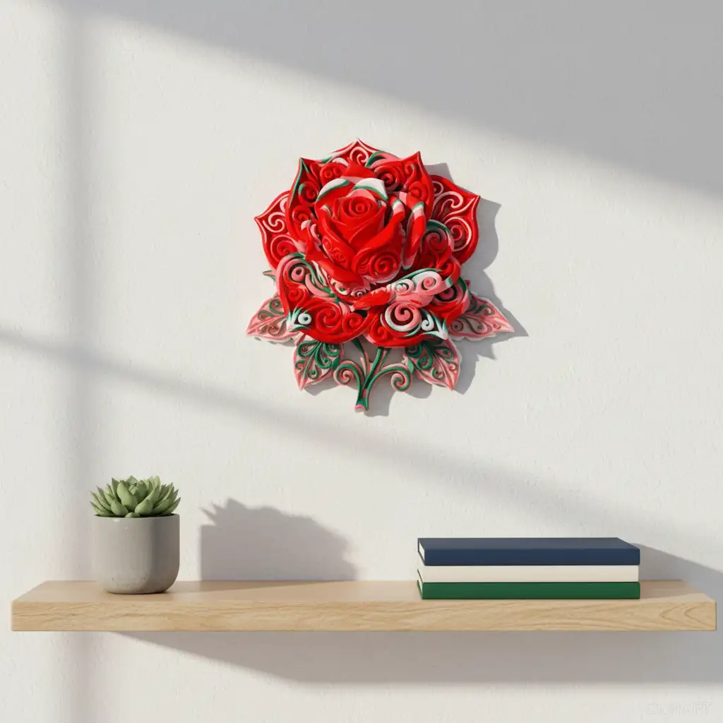 Rose Décorative Murale